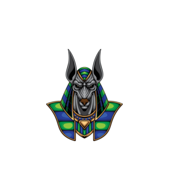 anubis minta fehér pólón