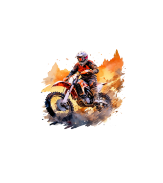 Motocross minta fehér pólón