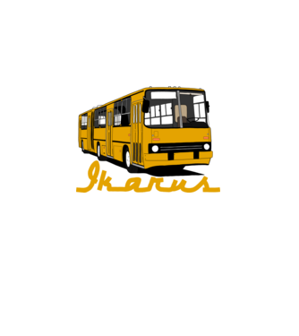 Busz  minta fehér pólón