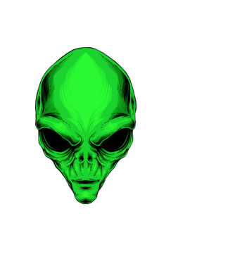 ufo minta fekete pólón