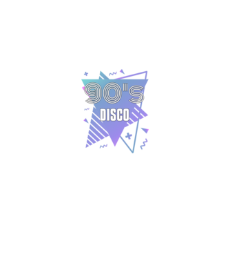 90s disco minta fekete pólón