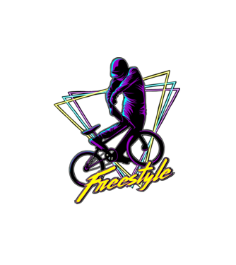 bmx minta fehér pólón