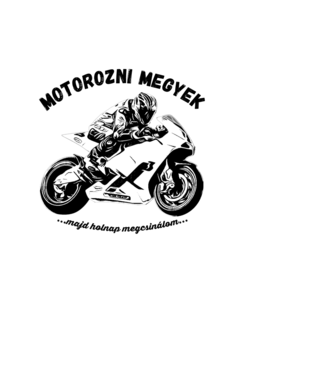 MOTOROZNI MEGYEK minta fekete pólón