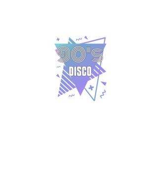 90s disco minta fekete pólón