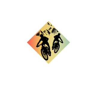 Mountain bike minta fehér pólón