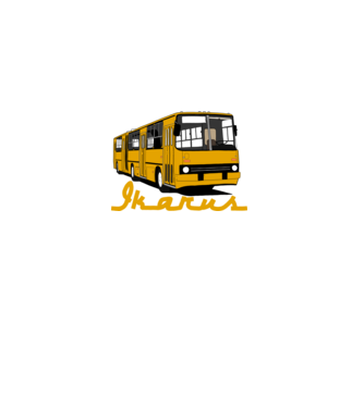 Busz  minta fehér pólón