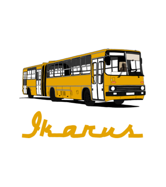 Busz minta fehér pólón
