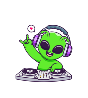Dj minta fehér pólón