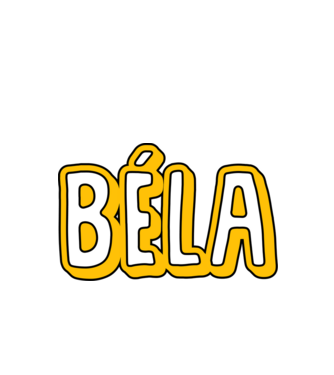 Béla minta fekete pólón