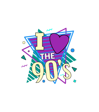 90s disco minta fehér pólón
