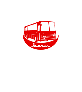 busz  színezhető minta fekete pólón