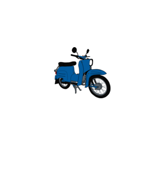 Simson Schwalbe minta fehér pólón