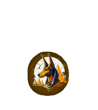 anubis minta fehér pólón