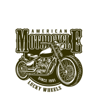Motorcycle  minta fehér pólón