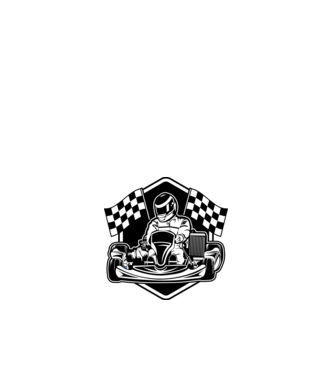 Gokart  minta fehér pólón