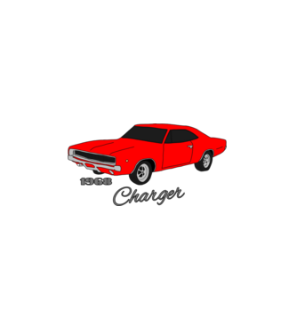 Charger minta fehér pólón