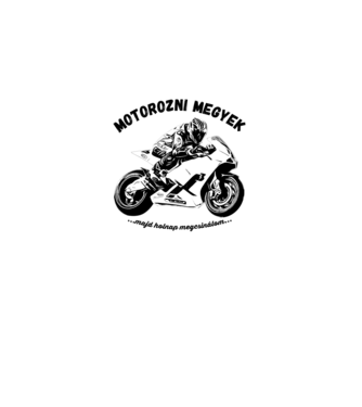 MOTOROZNI MEGYEK minta fekete pólón