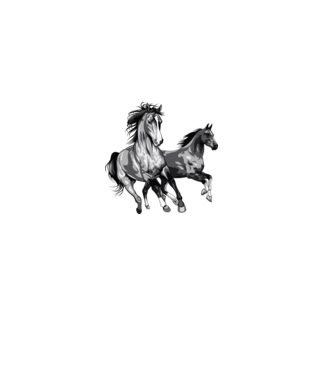 Horse minta fekete pólón