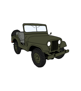 Jeep minta fehér pólón