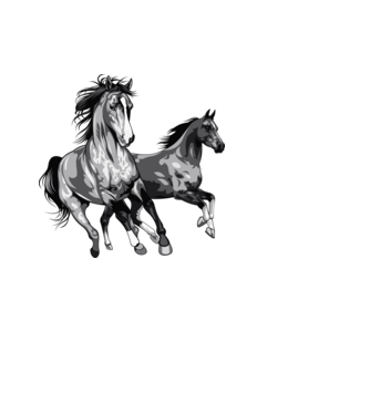 Horse minta fehér pólón