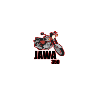 Jawa 350 minta fekete pólón