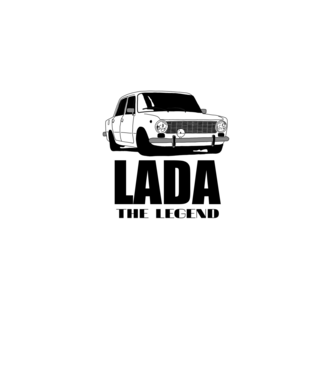 Lada minta fekete pólón
