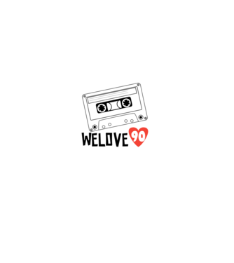 welove 90s minta szürke pólón