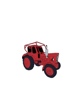 Traktor  minta homokszín pólón