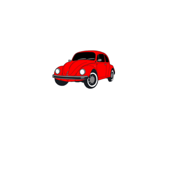 beetle minta fehér pólón