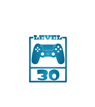 level 30 minta fekete pólón