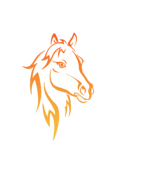 Horse minta fehér pólón