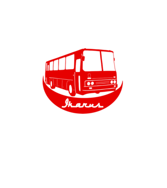 busz  színezhető minta fekete pólón