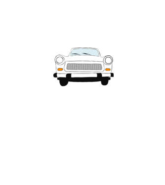 Trabant minta fekete pólón