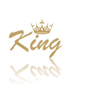 king minta fekete pólón