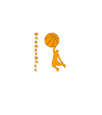 Basketball minta fekete pólón