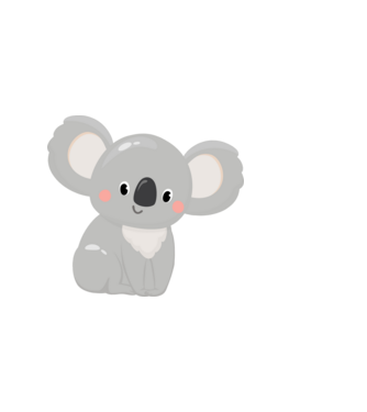 Koala maci  minta homokszín pólón