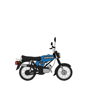 Simson minta fehér pólón