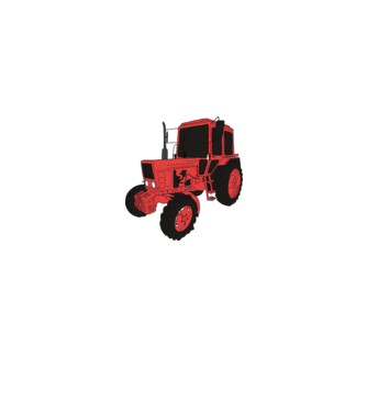Traktor minta fekete pólón