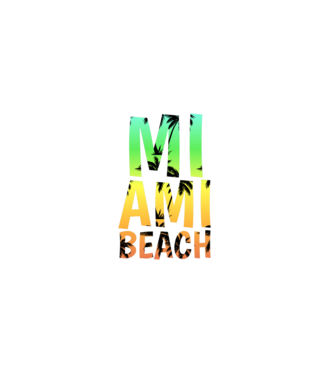Miami beach minta fehér pólón