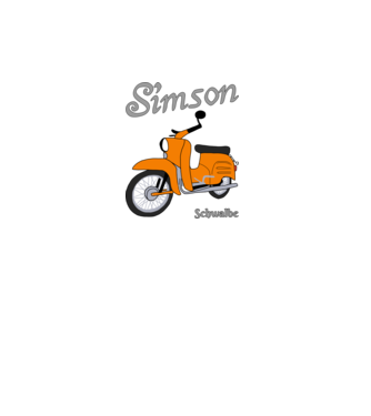 Simson-Schwalbe minta fehér pólón