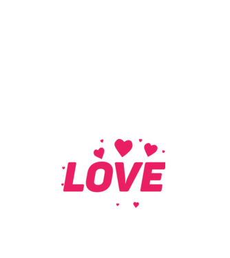 Love minta fehér pólón