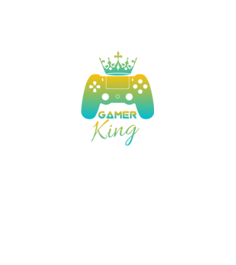 Gamer king  minta fekete pólón