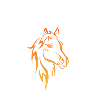 Horse minta fehér pólón