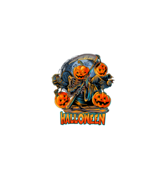 halloween minta fekete pólón