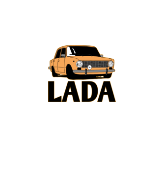 Lada minta fekete pólón
