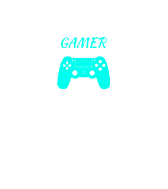 GAMER  minta fekete pólón