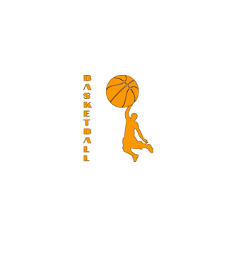 Basketball minta fekete pólón