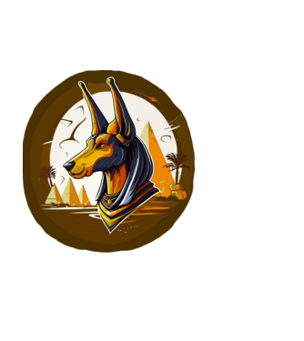 anubis minta fehér pólón