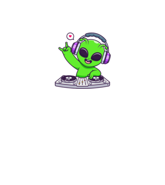 Dj minta fekete pólón