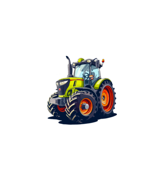 Traktor  minta zöld pólón